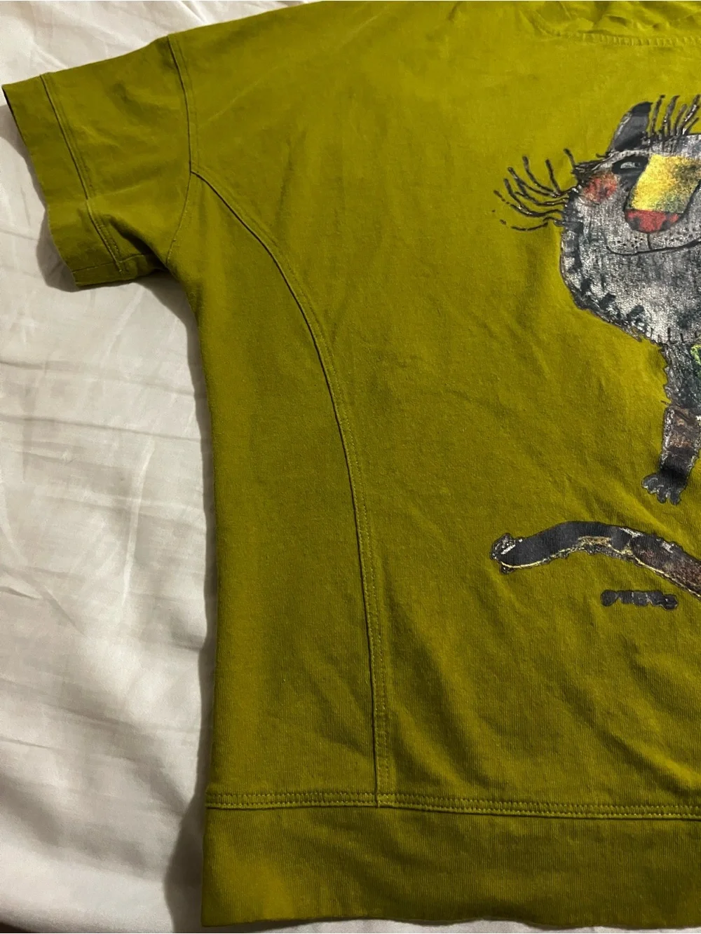 Olive Green Cat Graphic  tee - Pet Cat Design guc